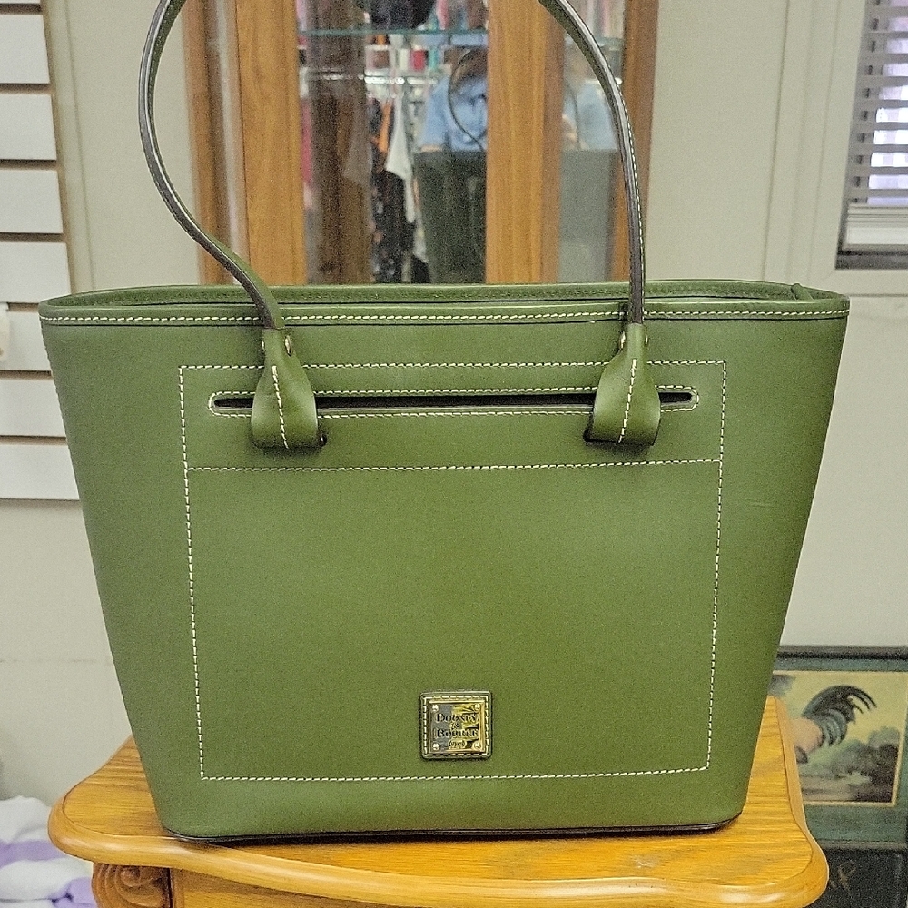 Dooney & Bourke Green Leather Tote Bag